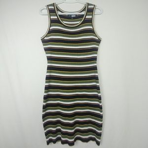 Anthropologie green stripped dress